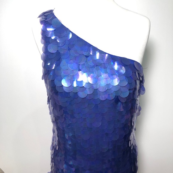 Adrianna Papell one shoulder disco dress - Picture 7 of 7